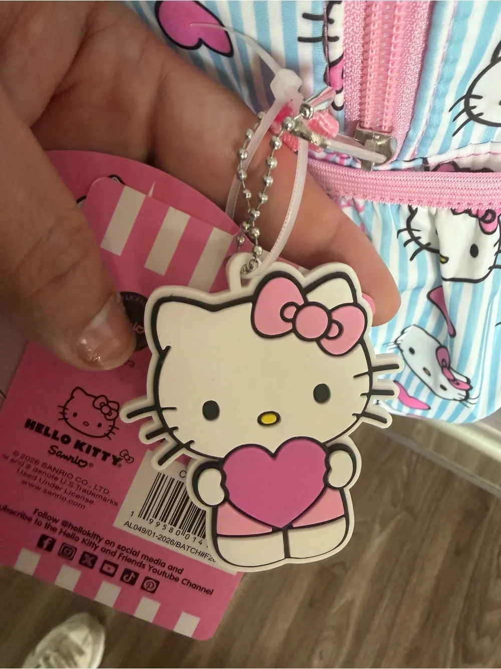 Sanrio Kids Backpack & Lunch Bag Set — Pink & Light Blue Hello Kitty